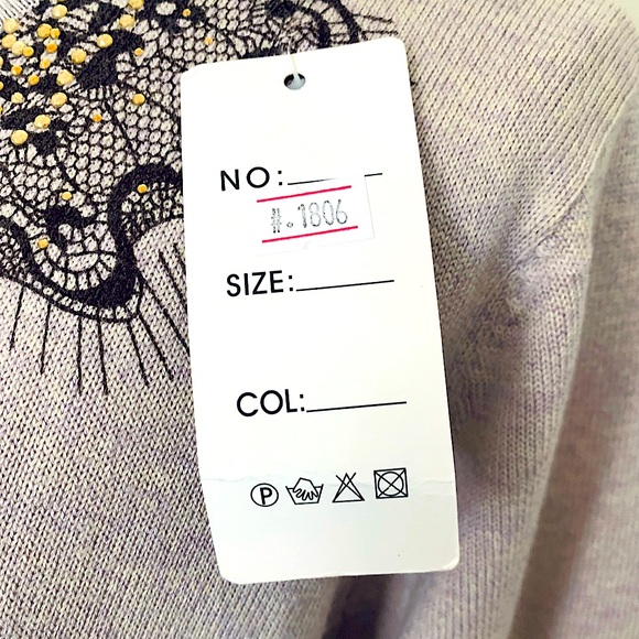 Pullover Faux Cardigan w/ Lace Pattern - NWT - Picture 10 of 15